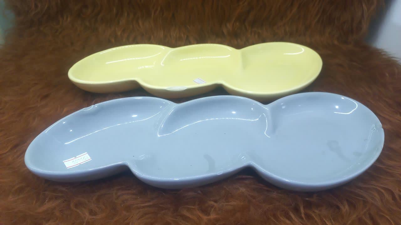 اردوخوري سراميكي طرح 3دايره متصل به هم رنگي